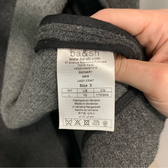 BA&SH Zachary Belted Wool Coat - Picture 9 of 10